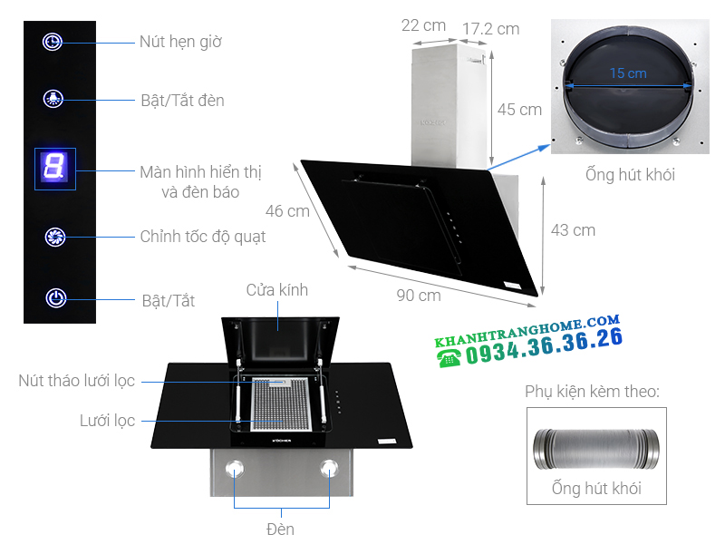 ap tuong kocher k 2080v 90 n 2 - Máy hút mùi Kocher K-2080V-90