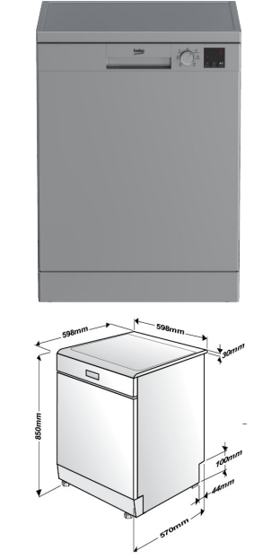 dhdffhfj 1 - Máy rửa chén độc lập Beko DVN06431S